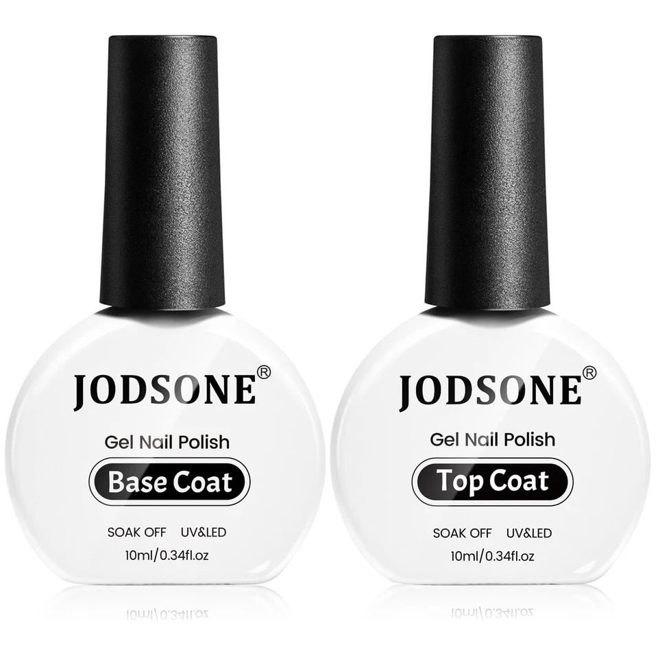 2 Flaschen 10 ml Base Coat Top Coat Gel UV Set No Wipe Unterlack & Überlack - Bild 1 von 4