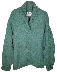 Vintage Winterhouses Heavy Knit Pullover Sweater Schalkragen Grün Canada Herren L* - Bild 1 von 3