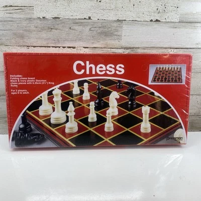 Chess Set Folding Board  Full Size Chess Pieces  Classic Game *NEW SEALED* - Image 1 of 4