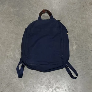 Day Owl größerer Rucksack Recycled Canvas Daypack Rucksack in Navy Blau First Mill - Bild 1 von 17