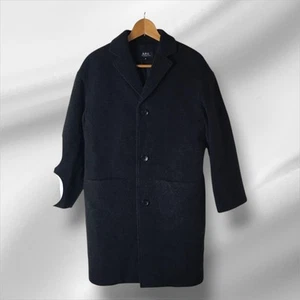 A.P.C. Wool Coat Men’s Gray L Vintage Stylish Formal Casual Excellent Condition - Picture 1 of 11