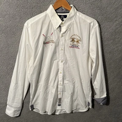 Camisa de vestir La Martina Buenos Aires Polo Team proveedor oficial para hombre XL blanca Foto 1 de 4