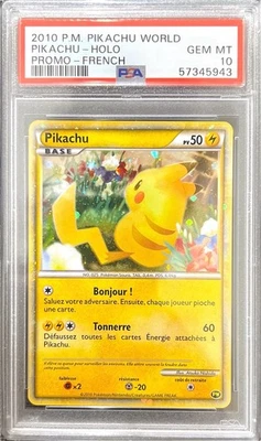 [PSA 10] Pokemon Pikachu - Pikachu World Promo French 💎 - Image 1 of 3