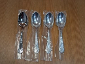 NEW Lot of 4 Reed & Barton RENAISSANCE Stainless 6.25" Teaspoons Spoon Set - NOB - Picture 1 of 8