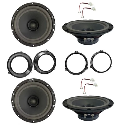 Kit 4 Casse Altoparlanti Anteriori Posteriori per Fiat Panda da 2003 Doppio Cono - Immagine 1 di 4