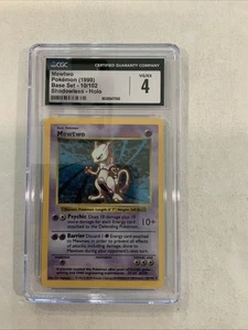 1999 Pokémon Mewtwo Base Set Holo Unlimited 10/102 Shadowless CGC 4 ♨️♨️ - Bild 1 von 4