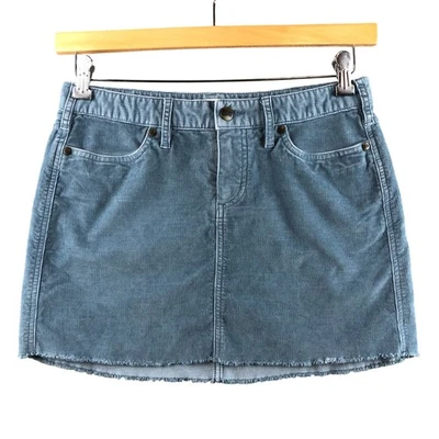 Minifalda de pana Carve Designs dobladillo deshilachado azul informal para mujer 4 Foto 1 de 4