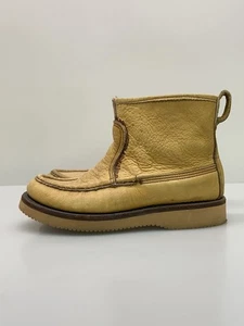 Russell Moccasin Leather Short Boots Beige Size 8 Used - Picture 1 of 7