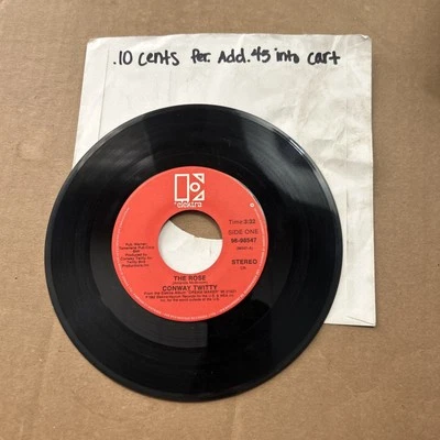 Conway Twitty The Rose/It's Only Make Believe Elektra 45 - Image 1 of 3