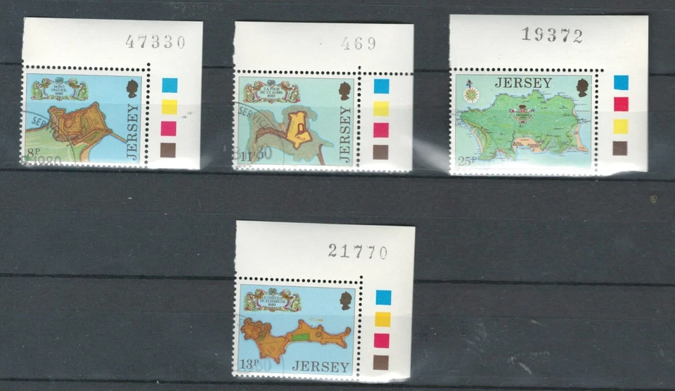 Jersey BRITISH TERRITORIES MAP COMMEMORATIVE USED SET STAMPS  LOT (JER 189) - Image 1 of 1