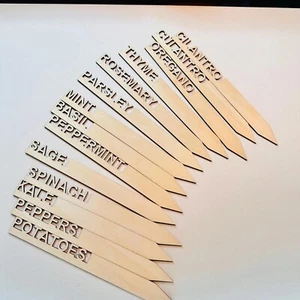 Umweltfreundliche Gemüse Kräuter Pflanzenpfähle Garten Marker Kräutermarker Pflanzenetiketten - Bild 1 von 10