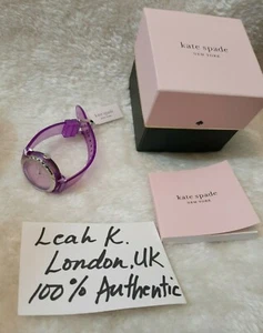 Reloj Kate Spade genuino para mujer Rosebank púrpura poliuretano silicona KSW1604 - Imagen 1 de 8