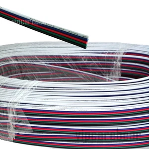 4ft-328ft RGBW 3528 5050 RGB LED Strip 5 Pin Extension Cable Wire Connector Cord - Picture 1 of 1