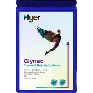 Hyer GlyNAC - Glycine & N-Acetylcysteine 60g Stack Glutathione Boost Supplement