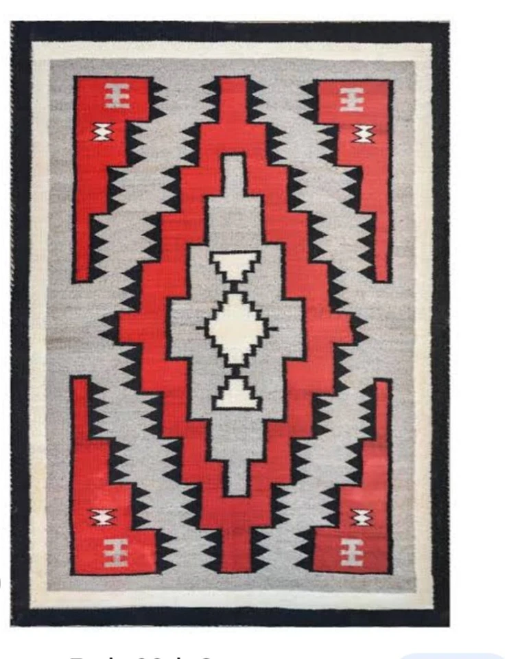 Ручной работы навахо ковер размер 5 x 8 коренных американцев стиль современный ковер Бесплатная доставка - Изображение 1 из 1