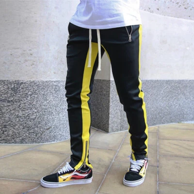 Men's Tracksuit Bottoms Striped Casual Gym Jogging Joggers Sweat Pants Trousers♪ - Image 1 of 4