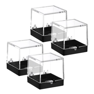 Cajas de exhibición transparentes de 4 piezas de almacenamiento de muestras minerales de colección de rocas - Imagen 1 de 12
