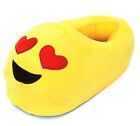 Girls Emoji Plush Stuffed Heart Eyes Slippers Size Small Will Fit UK Size 2 - 5