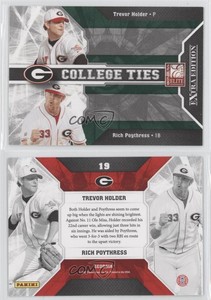 2009 Donruss Elite Extra Edition College Ties Green Trevor Holder Rich Poythress