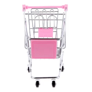 Mini Einkaufswagen Rollwagen, Küchenzubehör Spielzeug für Kinder -Rosa - Bild 1 von 9