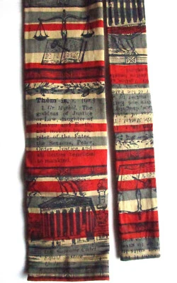 Gallo Corbata Cuadrada Telas Sol Impresión a Mano Algodón Abogado Corte Suprema Foto 1 de 4