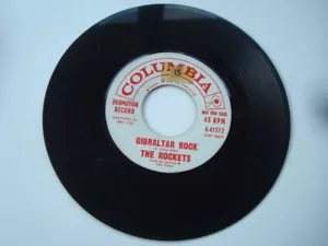 THE ROCKETS GIBRALTAR ROCK / WALKIN HOME 45 RECORD PROMO - Picture 1 of 2