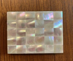 Vintage Cigarette Case Holder Mother Of Pearl 1950's RETRO SCHICK Mcm W/ Sticker - Picture 1 of 6