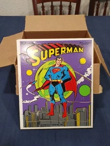 1976 Superman Wooden Puzzle Vintage Playskool DC - Picture 1 of 6