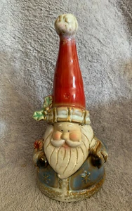 Alte Welt Weihnachtsglocke, 7" Keramikkunst, große Mütze schönes Weihnachten Sammlerstück - Bild 1 von 5