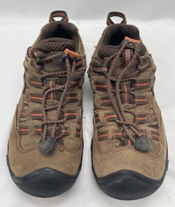 Keen Kids Targhee Brown Hiking Shoes Size 2 Youth Drawstring - Picture 1 of 7