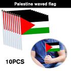 10PCS Palestine Stick Flags Hand Held Small Miniature Flags Palestinian G4O2