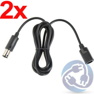 LOT 2X Controller Extension Adapter Cable Cord for Nintendo Gamecube Wii NGC 6ft