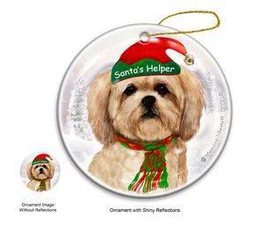 Weihnachtsmann Helfer Ornament - Lhasa Apso 4165 - Bild 1 von 1