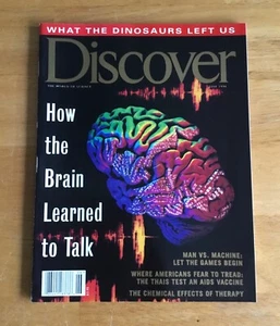 Discover Magazine June 1996 How The Brain Learned To Talk No Label Newsstand - Picture 1 of 2