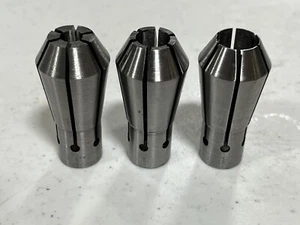 NOS Monoset Super Flex A Collets 3pc Chi-co Cincinnati Grinder Lathe 1/4 3/8 1/2 - Picture 1 of 5