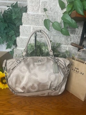 BOLSA BOLSA BOLSA BOLSA COACH OP ART ASSINATURA PONTILHADA MADISON SOPHIA 15957 - Imagem 1 de 4