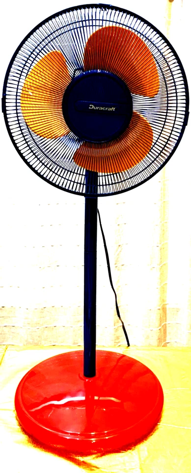 Vintage DuraCraft Rainbow  Memphis Oscillating Pedestal Fan- Please Read - Image 1 of 4