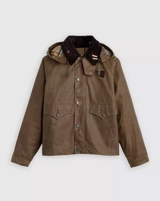 Barbour x Levi's Spey Waxed Jacket L Tobacco Brown Streetwear Collab Western - Image 1 of 4