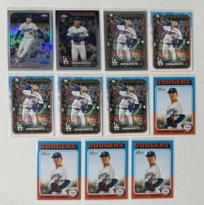 11 2024 Topps Chrome Update Holiday Heritage Yoshinobu Yamamoto RC - Picture 1 of 1