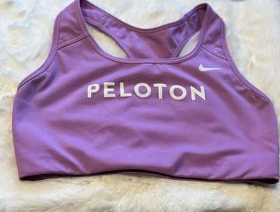 Nike Peloton Dri-Fit Sports Bra Top Medium Purple Lavender Racerback Work Out - Image 1 of 4