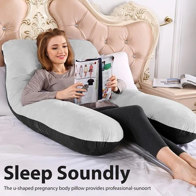 Pregnancy Pillow for Pregnant Women, Soft Pregnancy Body Pillow,Support for Back - Image 1 of 4