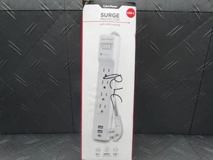 Cyber Power 5 ft. 2 USB-A, 1 USB-C 1500J 4-Outlet Surge Protector P405UC - Picture 1 of 12