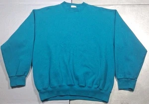 Sudadera De Colección Años 90 Tultex Blank Superwieght XL Azul Aqua Berrie Cuello Redondo - Imagen 1 de 8