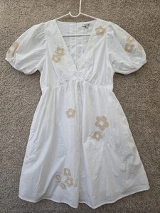 Madewell Annamarie besticktes Minikleid Gr. 2 elfenbein NL107 #36 - Bild 1 von 13