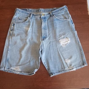 Vintage 90’s Wrangler PREMIUM QUALITY Denim Jeans Shorts Tasche Distressed GR 36 - Bild 1 von 9