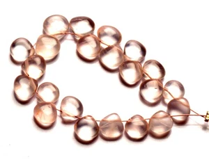 Natürlicher Rosenquarz Edelstein 6 mm Größe Glatt Herzform Perlen 4 Zoll Strang - Bild 1 von 8