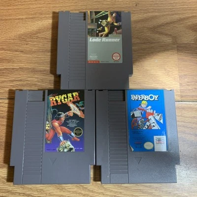 Lote de 3 juegos Nintendo Rygar, Lode Runner, Paperboy Foto 1 de 4