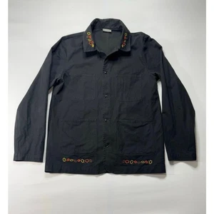 Chaqueta de tareas negra de algodón pesado para hombre ASCcolour con detalles de hojas - talla L - Imagen 1 de 5