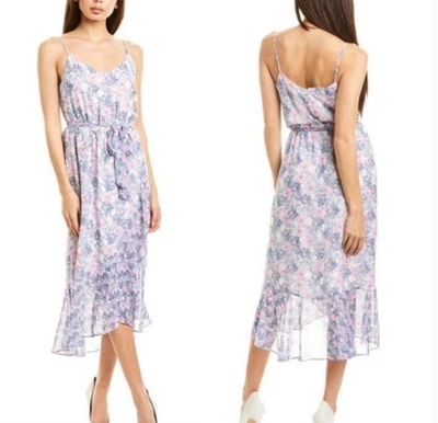 Vestido midi Vince Camuto para mujer blanco floral con volantes talla 14 nuevo $139 Foto 1 de 4