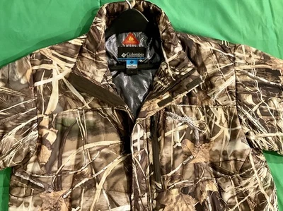 Columbia PHG Camo Insulated Jacket Advantage Max4 HD Waterfowl Puffer OmniHeat  - Image 1 of 4